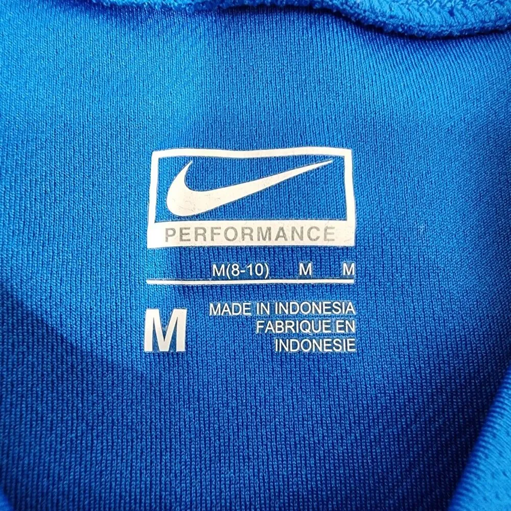 Nike Womens T Shirt Medium Blue Performance Tee Athletic Workout Gym Training